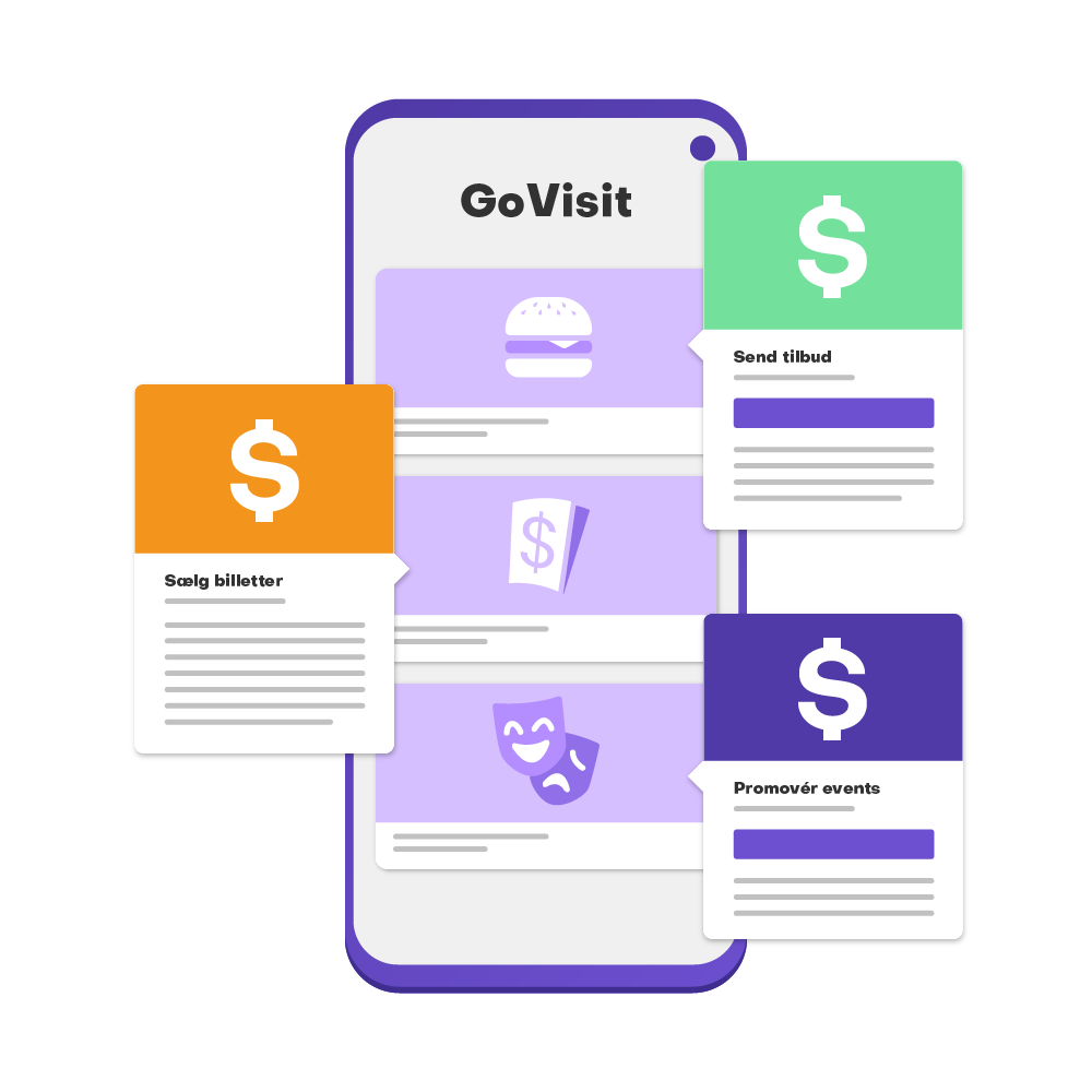 GoVisit illustration Salg og promovering web app