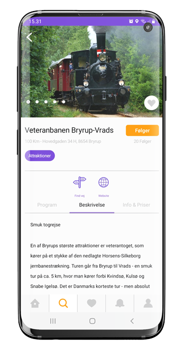 GoVisit mobil: Veteranbanen Bryrup-Vrads
